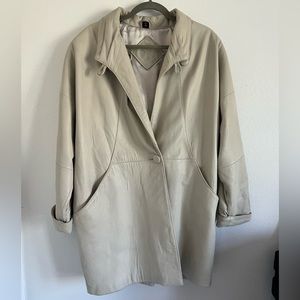 Oversized Vintage Leather Jacket sz M